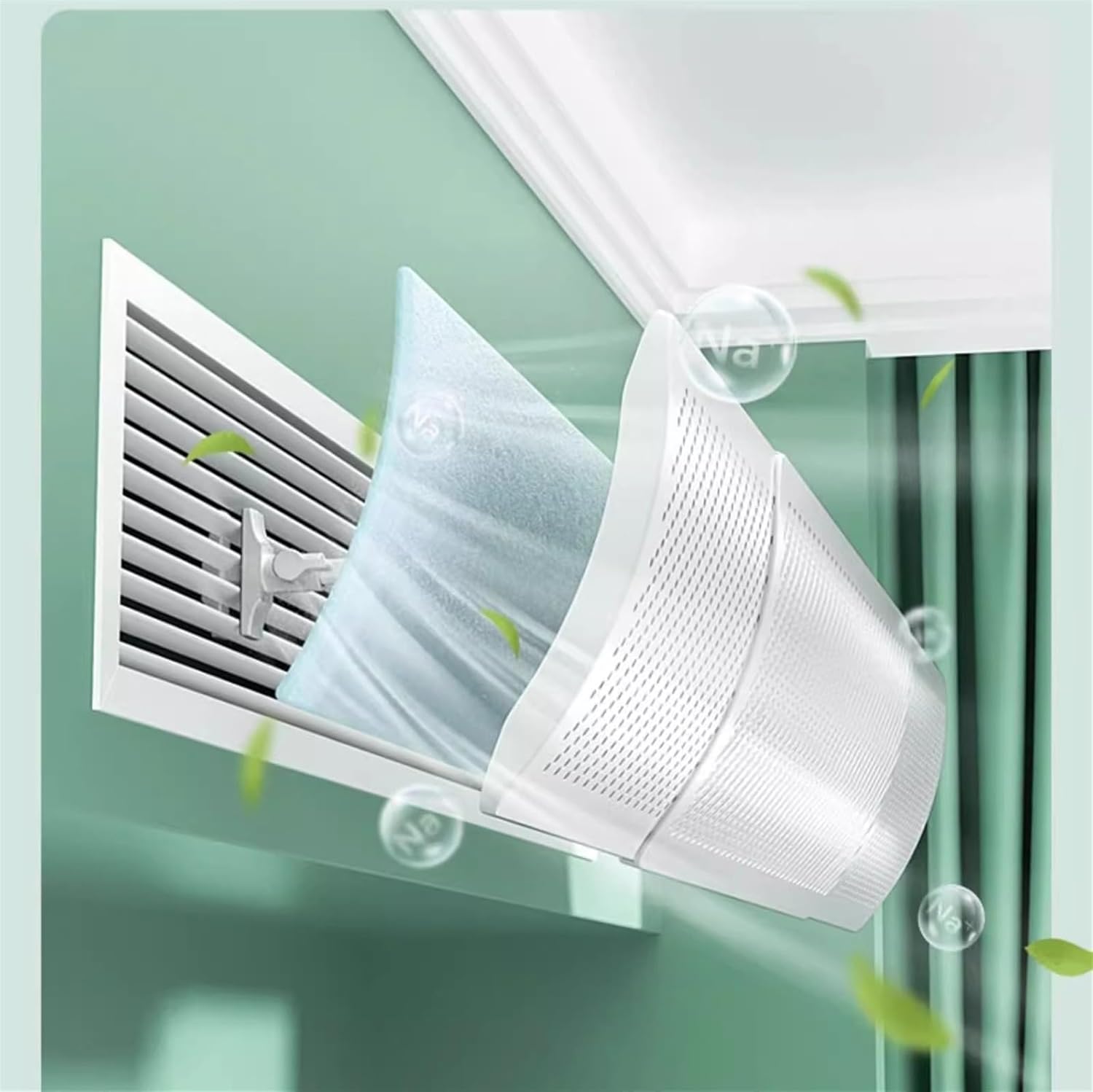 Air conditioning deflector 6 PCS Side Outlet Air Wing Baffle Wind Direction Windshield for Home Hotel Office, Adjustable Air Conditioner Deflector,Central AC Air Flow Deflector