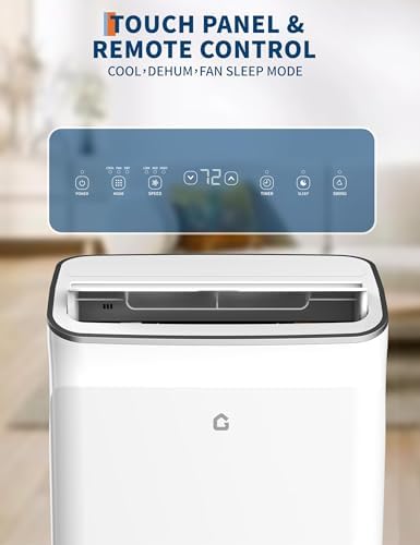 Portable Air Conditioner 12,000 BTU - Dehumidifier & Cooling Fan for 400-550 Sq Ft Rooms, Includes Portable AC Unit Window Kit for Bedrooms Office Home(ASHRAE-rated)