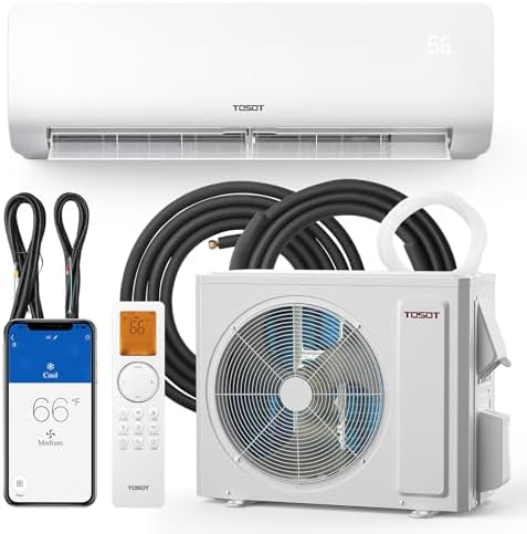 TOSOT 12,000 BTU Mini-Split Air Conditioner, Wifi Enabled Ductless Inverter Split System AC Unit Heating System, Compatible with Alexa - 20.5 SEER2 115V
