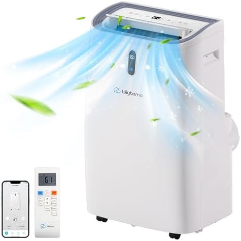 Portable Air Conditioners 14,000 BTU, Cool, Heat, Dehumidifier & Fan 4 in 1 Portable AC Unit, Room Air Conditioners Portable Up to 700 Sq.Ft, with WiFi & Remote/24 Hrs Timer/Auto Swing Fans