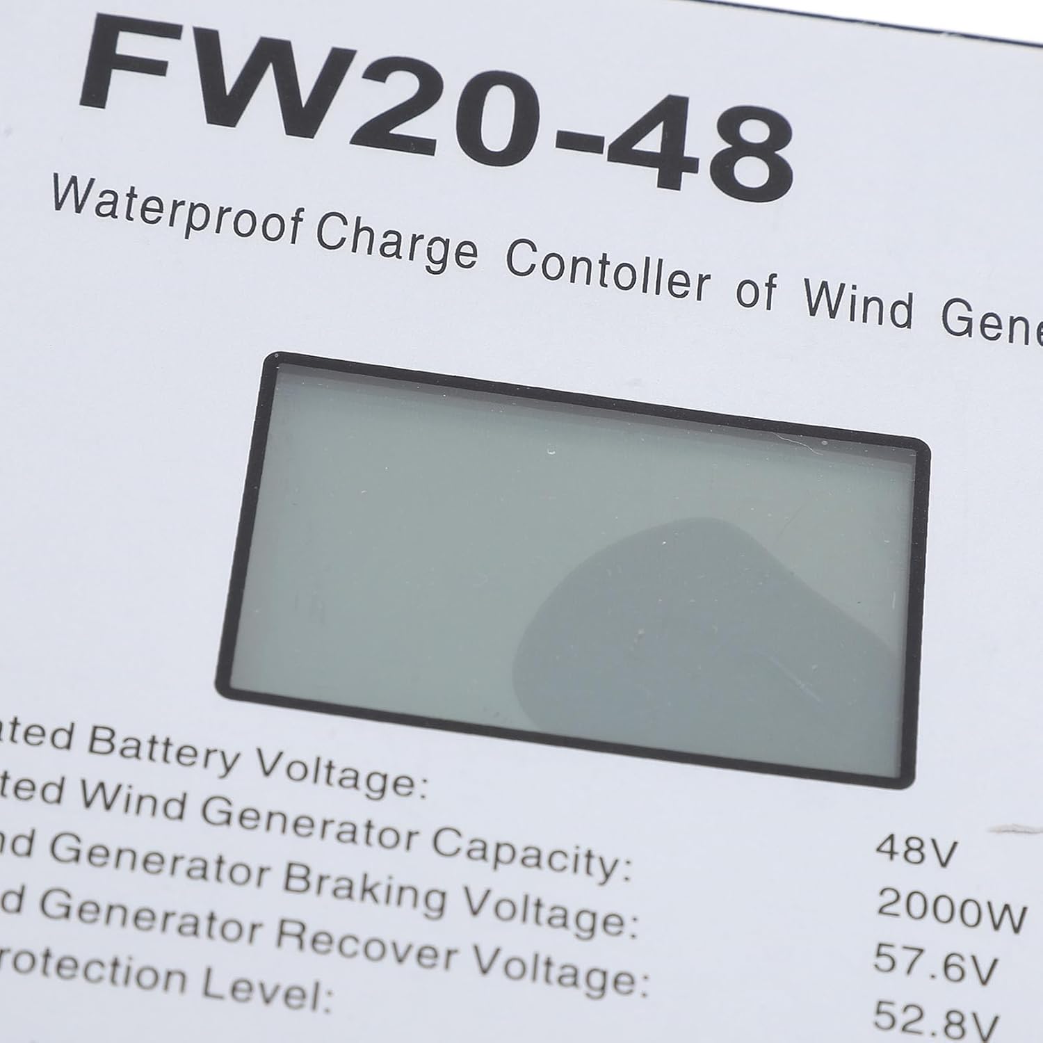 2000W Wind Turbine Charge Controller 48V IP67 Water MPPT with LED Display - Durable Aluminum Alloy, Efficient Heat Dissipation, Reliable Home Energy Management