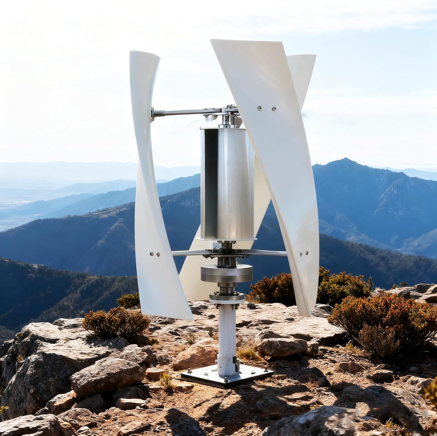 10000W Wind Turbine Generator Kit, Compact 3 Blades Renewable Energy for Off - Grid Power for Courtyard Garden Lighting (220V)