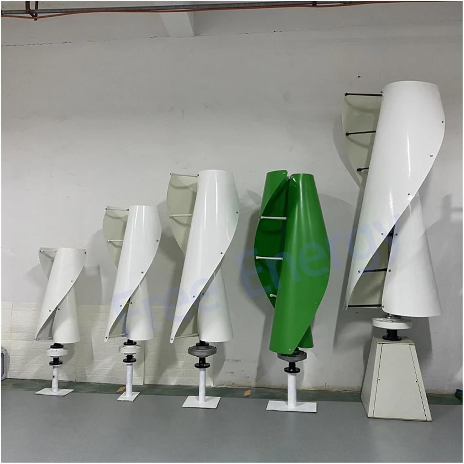 Vertical Wind Turbine Generator 3kw 4kw 6kw Vertical Axis Permanent Wind Turbine 12v 24v 48v with MPPT Control Industrial Energy(White,48V_4000W)