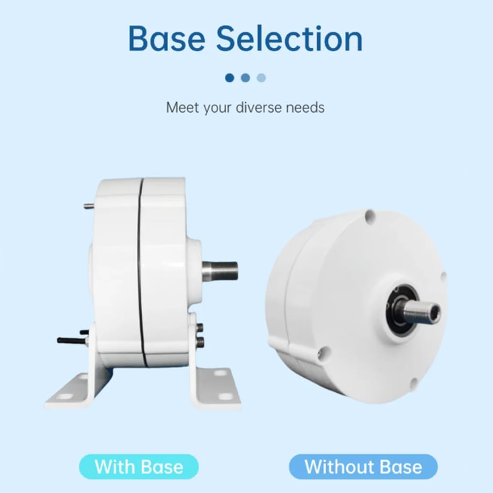 500R/Min Low RPM Permanent Magnet Generator, 9000W 12V 24V 48V 220V Gearless with Base Three Phase AC Alternator Free Energy for Water Wind Turbine