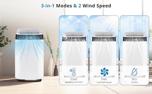 1Pcs Abs Tcl-10000Btu Portable Air Conditioner Tac-06Cpd/Dl1(Sacc) Black + White US regulations