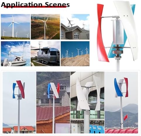 10000W Vertical Wind Turbine Generator Kit, 12V/24V/48V with 3 Blades & Controller for Boats, Homes, Gazebos, Industrial Use - Renewable Energy Solution