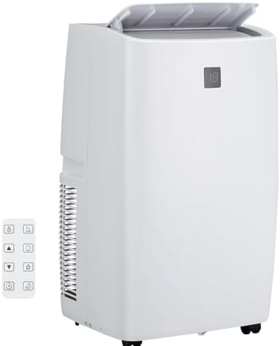Portable Air Conditioner, 14,000 BTU 3-IN-1Functional Portable AC Unit, Quiet Air Conditioning Cools Up to 750 Sq.Ft, Sleep Mode, 24H Timer and Remote Control, Standing AC Unit for Large Room