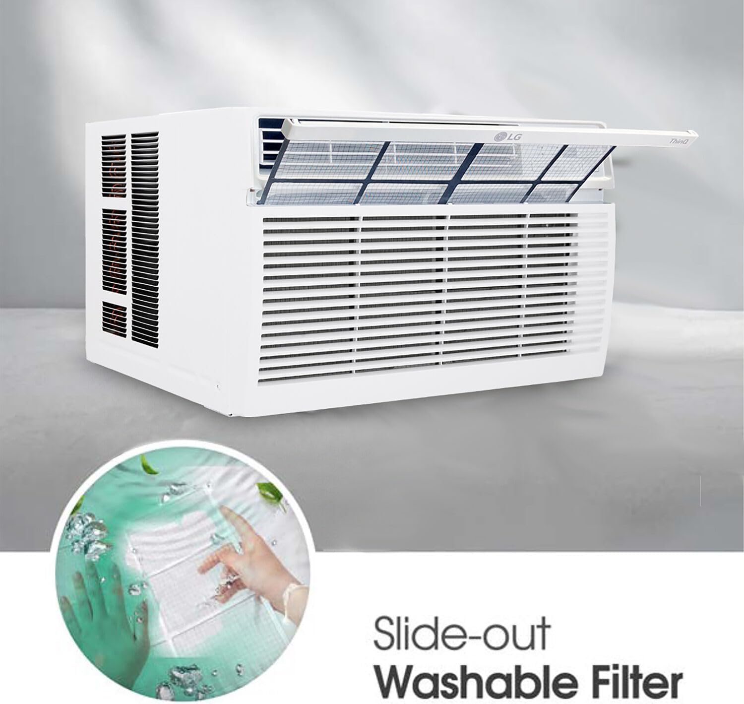 LG 12,000 BTU Window Air Conditioner, Cools 550 Sq.Ft. (22' x 25' Room Size), Quiet Operation, Electronic Control with Remote, 3 Cooling & Fan Speeds, Auto Restart, 115V