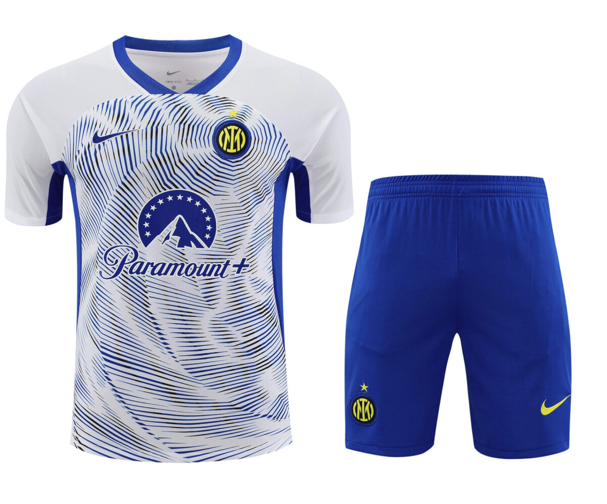 Conjunto de calentamiento Inter de Milán blanco y azul - NewNow