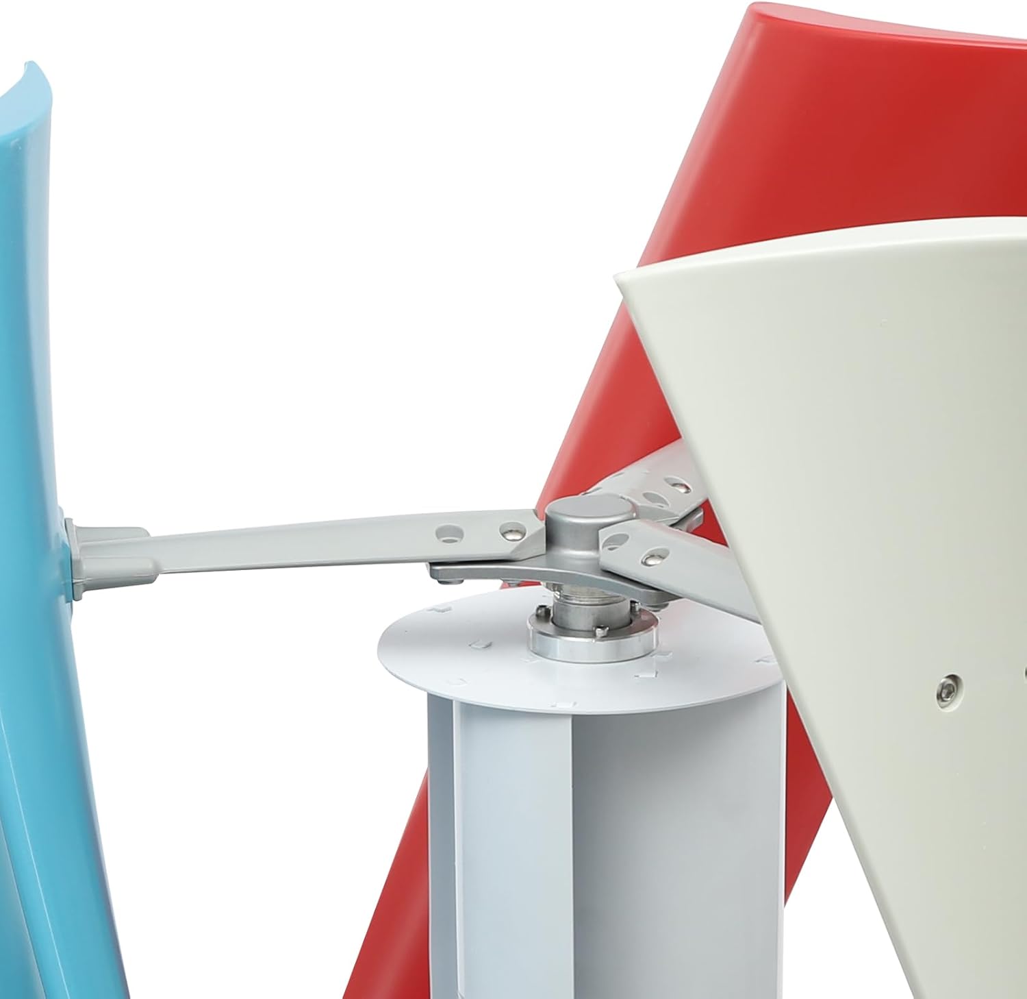 24V Vertical Wind Turbine, 3-Blade Vertical Axis Wind Turbine Generator Kit with Auxiliary Wind Wheel, 100W Wind Power Generator for Home Business Industrial Power Supply (24, Volts)