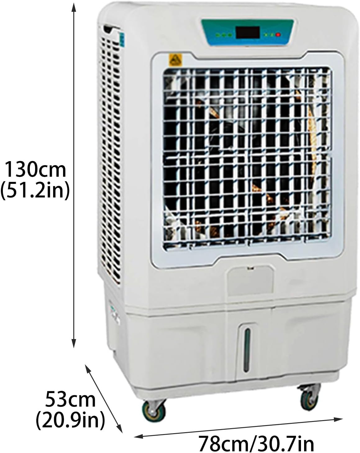 Portable Swamp Cooler, Ductless Air Conditioner with 120°Oscillation, 3 Wind Speed, 4 Ice Packs, Evaporative Air Cooler for Outdoor Indoor