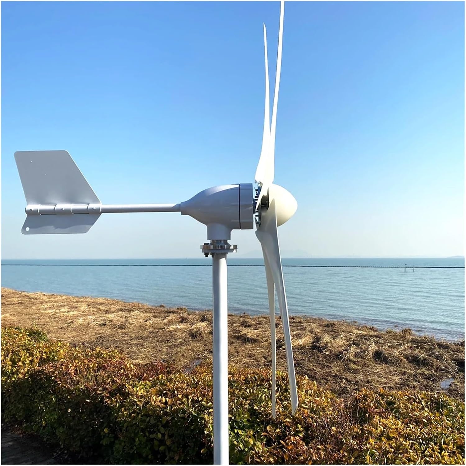 Wind Turbines, Home Farm 15KW 12V 24V 48V Horizontal Axis Wind Energy Turbine Generator 3/5 Blades Wind Power Fan Windmill Three-Phase AC(5B,48V_15KW)