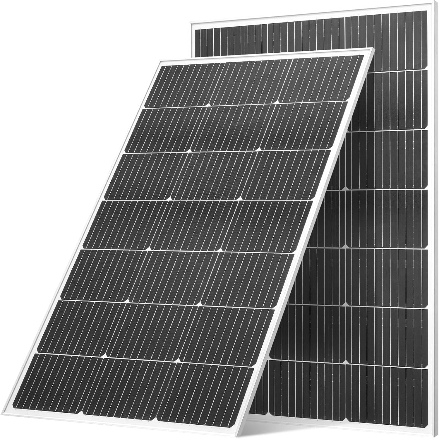 VEVOR 2PCS 100W Monocrystalline Solar Panels, 23% High-Efficiency Mono PV Module with Stable MC4 Output & Aluminum Frame, IP65 Waterproof Solar Panel for Car Boat RV Flat Rooftop Off-Grid Applications