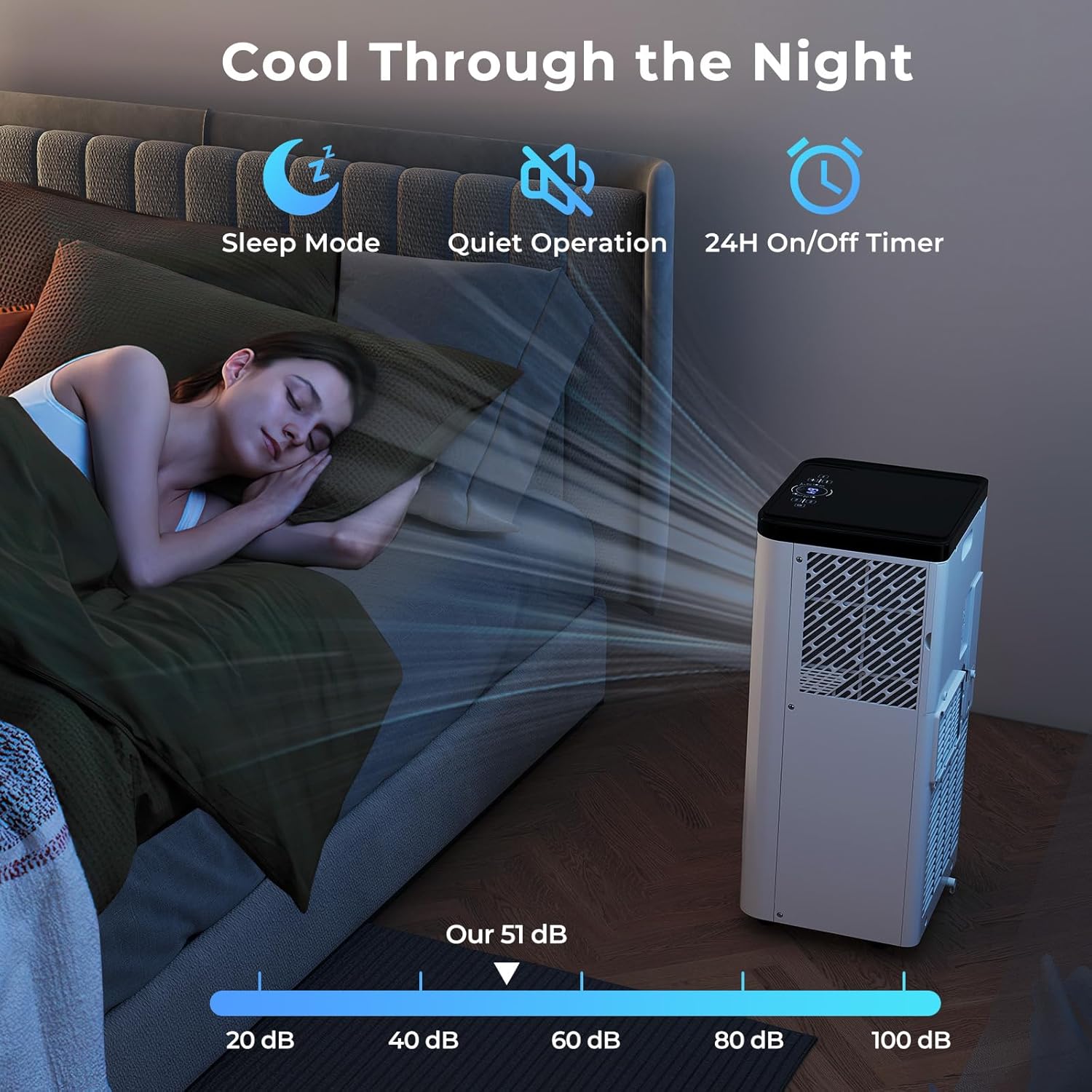 COSTWAY 8000 BTU Portable Air Conditioner, 3 in 1 AC Unit w/Sleep Mode, 24H Timer, LED Display, Remote Control & Window Kit, Energy-saving Air Cooler for Rooms up to 350 Sq.Ft