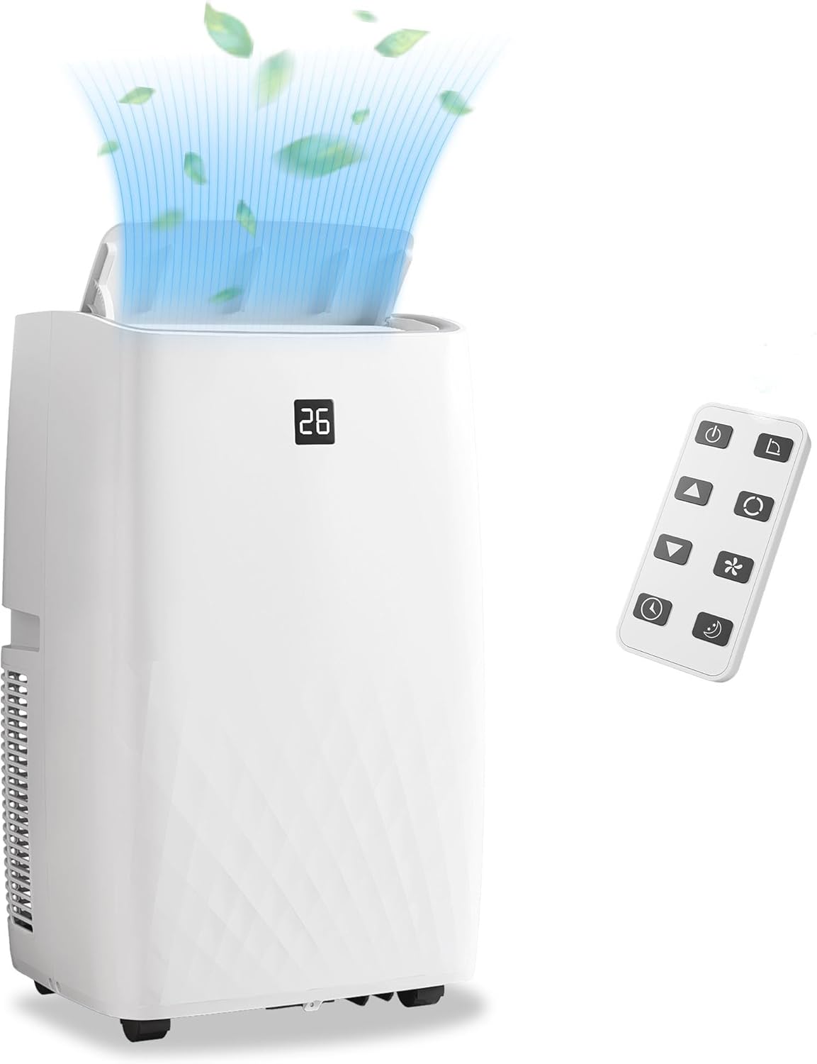 14000BTU Portable Air Conditioners Cool Up to 750 Sq.Ft,Portable AC Unit/Dehumidifier/3 Speeds Fan/Sleep Mode, with Remote Control 24H Timer AC Unit for Bedroom Smart Standing AC for Room Indoors