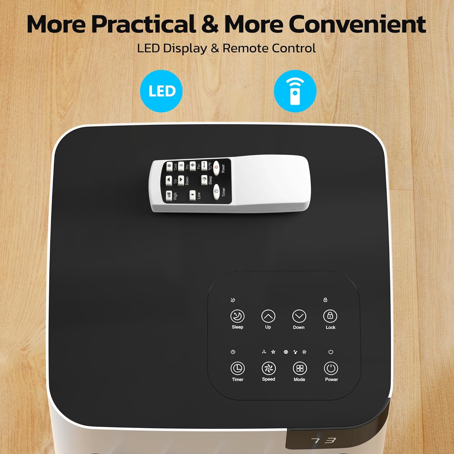 ZAFRO Portable Air Conditioners, 8,000 BTU Portable AC Unit with Cool, Fan & Dry Modes/Fast Cooling/Energy Efficient/Remote Control/24Hrs Timer for Bedroom/Apartments/Indoor Rooms, White