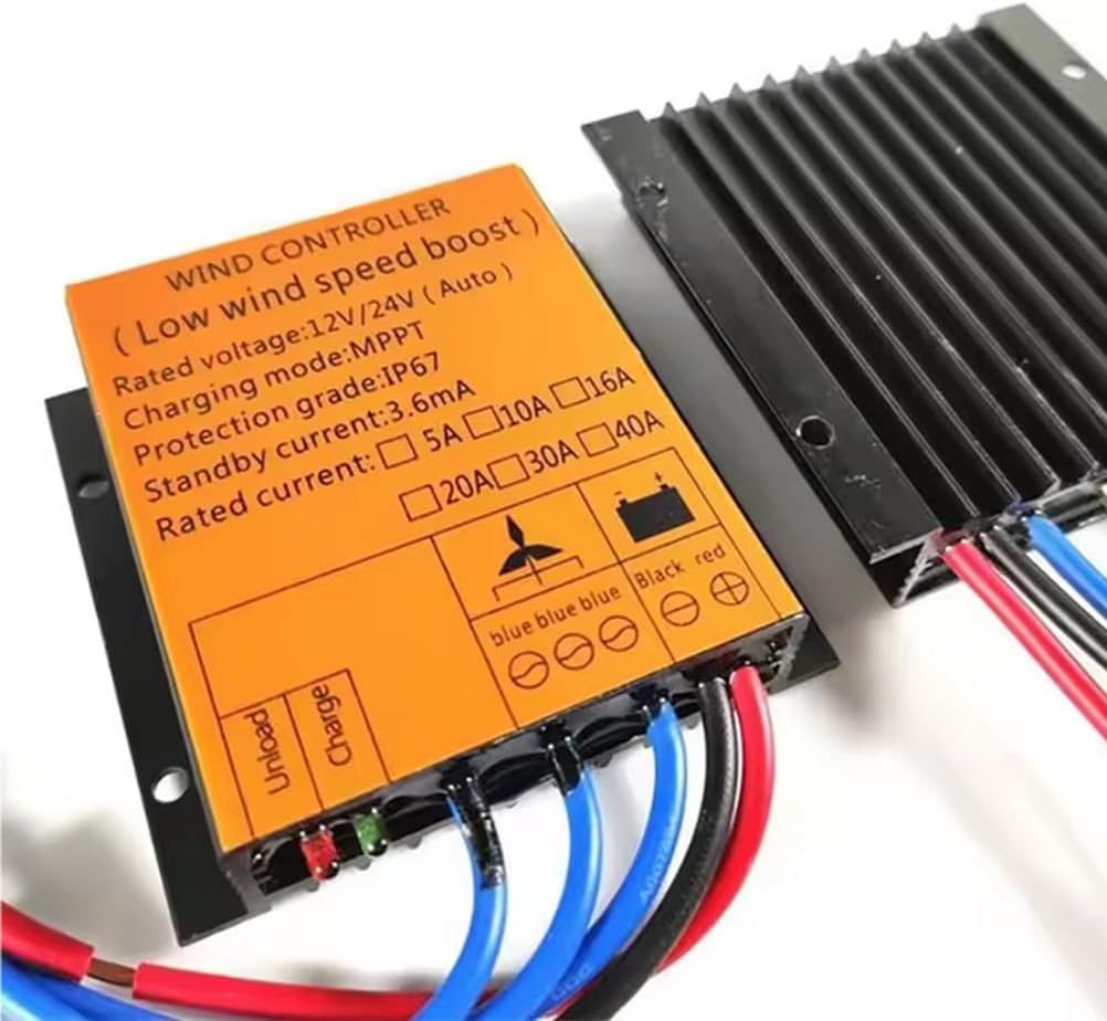 12V,HYZHANHONG 2000W 12V/24V Automatic Wind Turbine Controller,IP67 Battery Charge Controller Regulator for Solar Street Lamp Courtyard Lamp