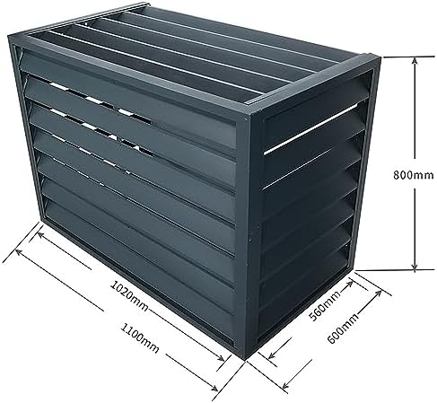 Cover for Outdoor Air Conditioner Cover Ac Units Protection, Aluminum Alloy Grille Decorative Air Conditioner Fence Condenser Heat Pump Cover, Pool Pump Trash Can Enclosure