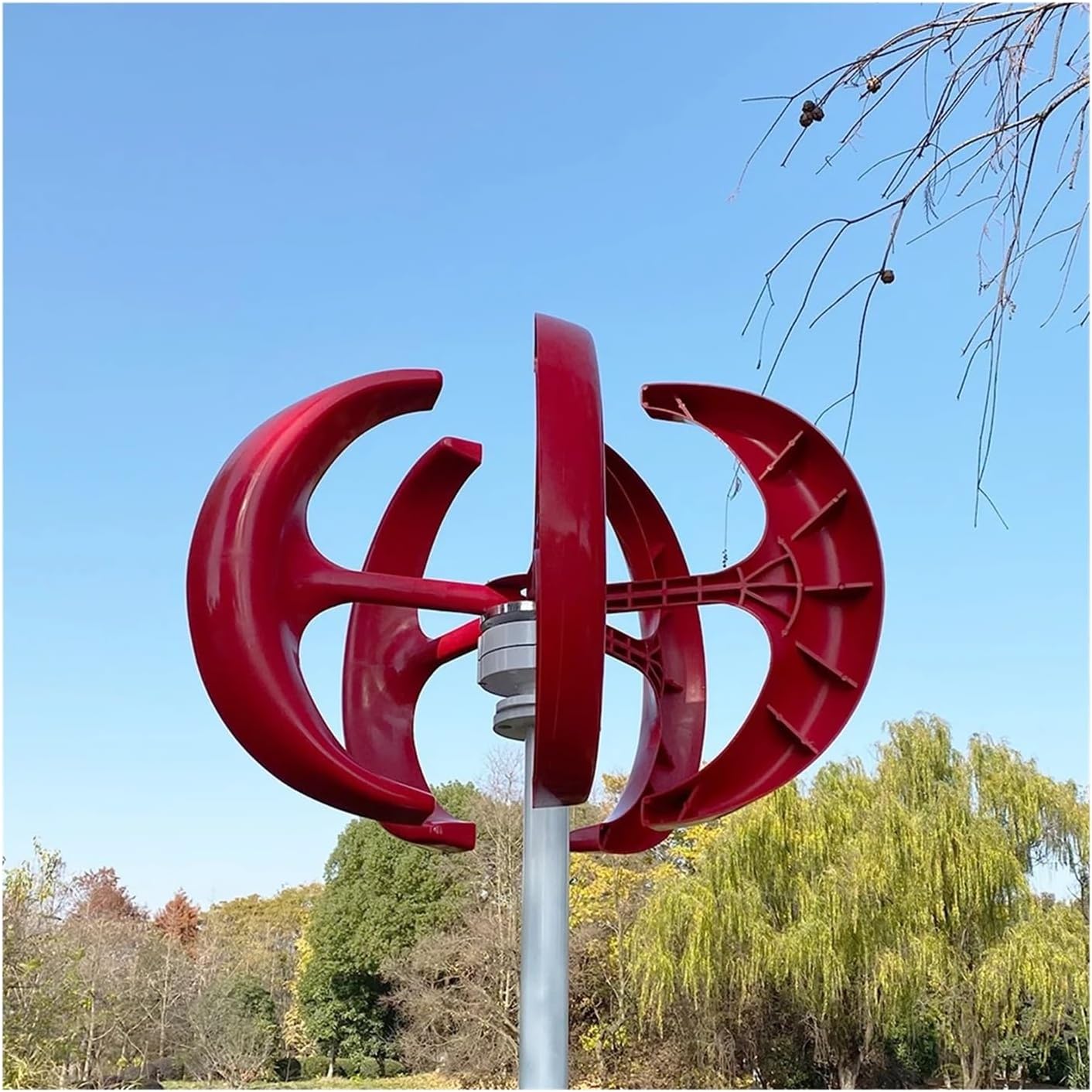 Wind Turbine 5KW 3KW Vertical Axis Permanent Maglev Generator Altern with Mppt Controller for Home Use Farm Industrial Energy(White,MODEL2_12V_3KW)