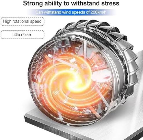 Wind Turbine Home Use Horizontal Generator Kits Blades with Controller to Charge Batteries Off Generator Vertical,Chimney Cap,Rotating Ventilator Cap, Wind Rotating Turbines Cap Vent, 304 St