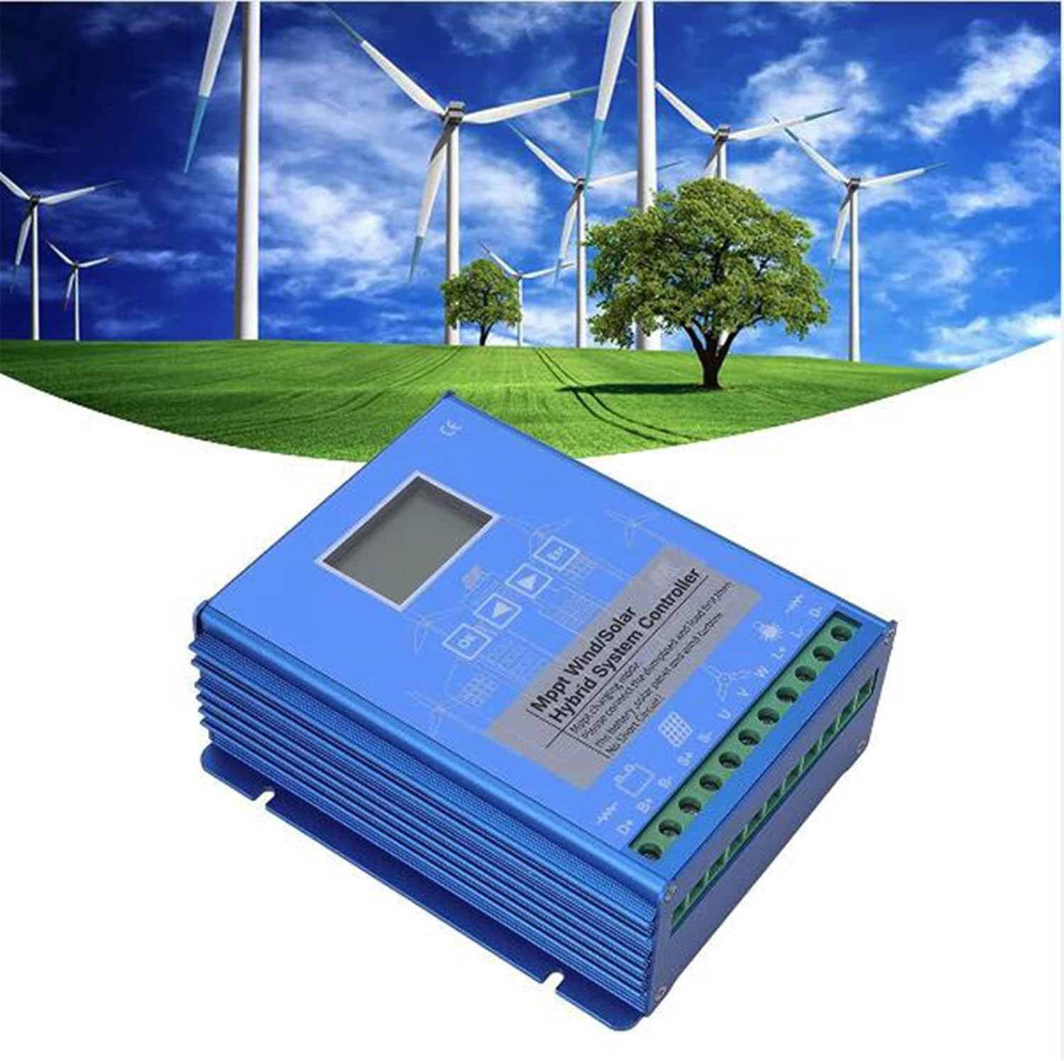 3000W-6000W Hybrid MPPT Wind and Solar Controller 12V 24V 48V Charging Regulator with MPPT Boost Charge Regulator,24v
