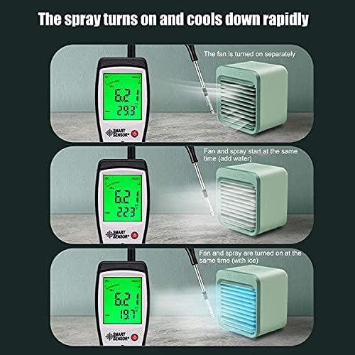 Mini Portable Air Conditioner Humidifier, Usb Evaporative Cooling Fan, Three-speed Adjustable, Low Water Safety Alarm, Suitable For Home And Office Use