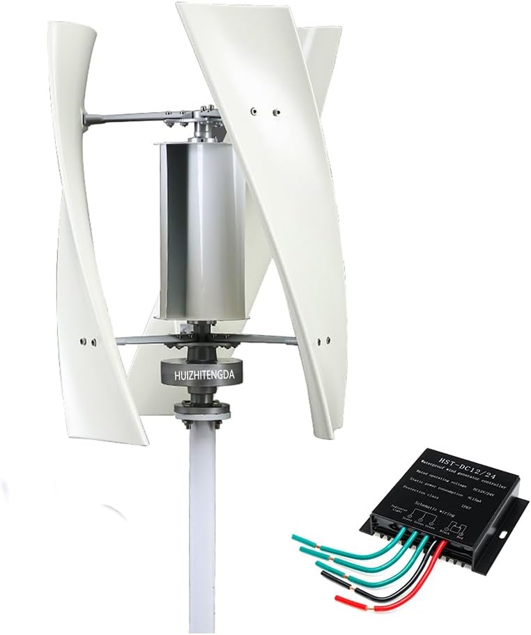 12V-220V Vertical Axis Efficient Wind Turbine Generator,12000W 3 Blade 3 Phase AC Permanent Magnet Generator Wind Turbine Kit for Home Use