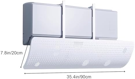 180° Adjustable Air Conditioner Deflector, Ac Vent Deflector, Wind Direction Baffle for Cooling, Heating, for Home, Office