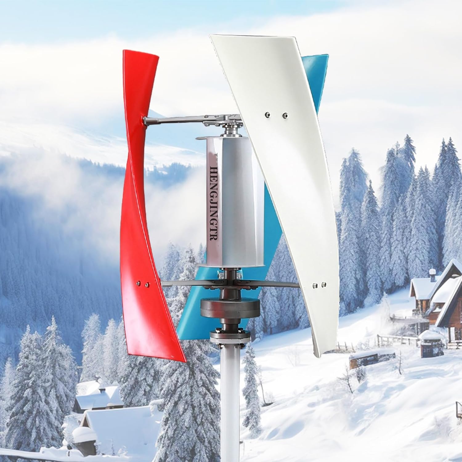 1000W-1500W 3 Blade Wind Vertical Generator 3 Phase AC Permanent Magnet Generator Wind Turbine Kit with Controller for Hybrid Wind Solar System,12V/24V/48V/220V