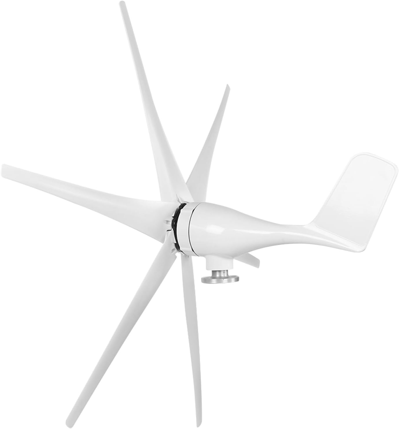 Jeanoko AC Wind Generator 800W Small Windmill Turbines for Patio Mobile Home Charging 6 Vane/Wing Generator (White #13)