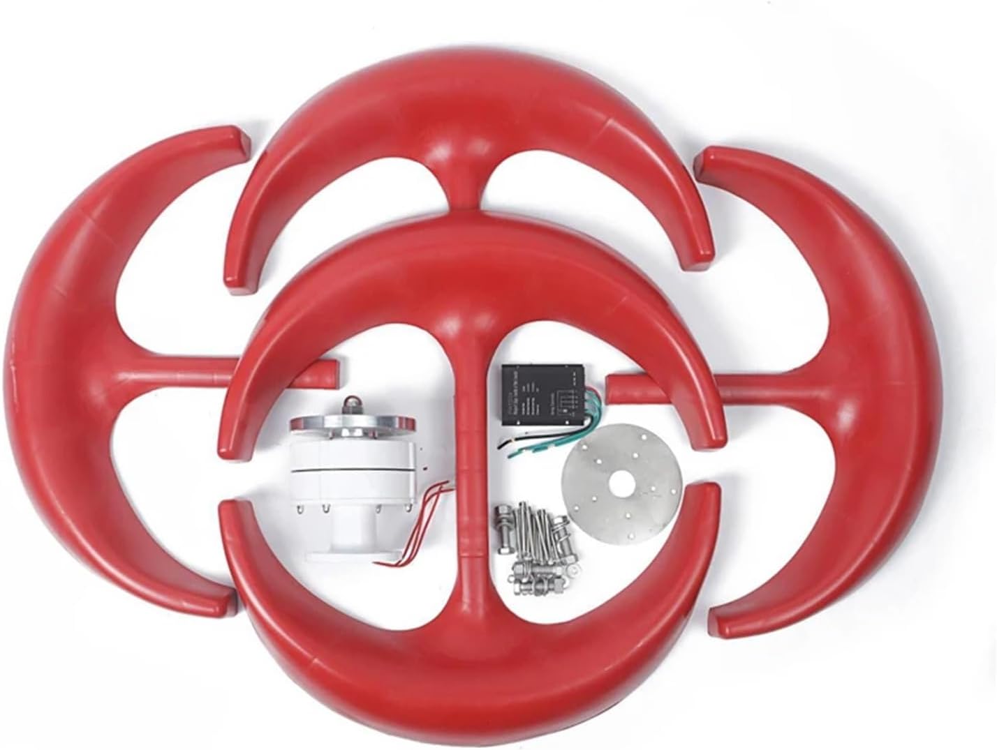 Wind Turbines, 2000W Vertical Wind Turbine 12v 24V 48V Vertical Axis Wind nerator Small Windmill Free Energy(White,48V)