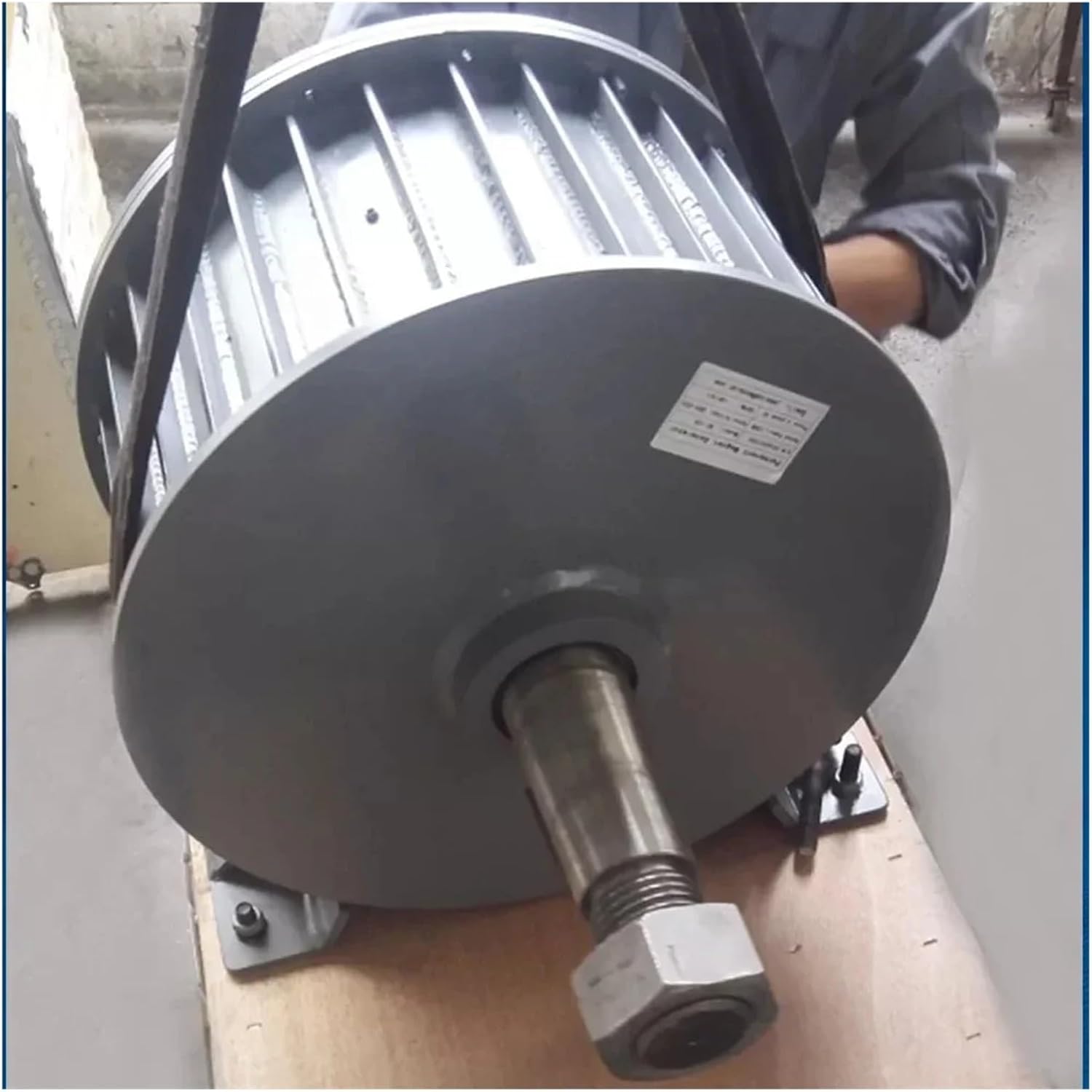 Wind Turbine Generator Kit,Low Speed Three-Phase Permanent Magnet Generator 8KW 10KW 48V 96V for Wind Power and Water Conservancy Industrial Energy(with Base,48V_10000W)