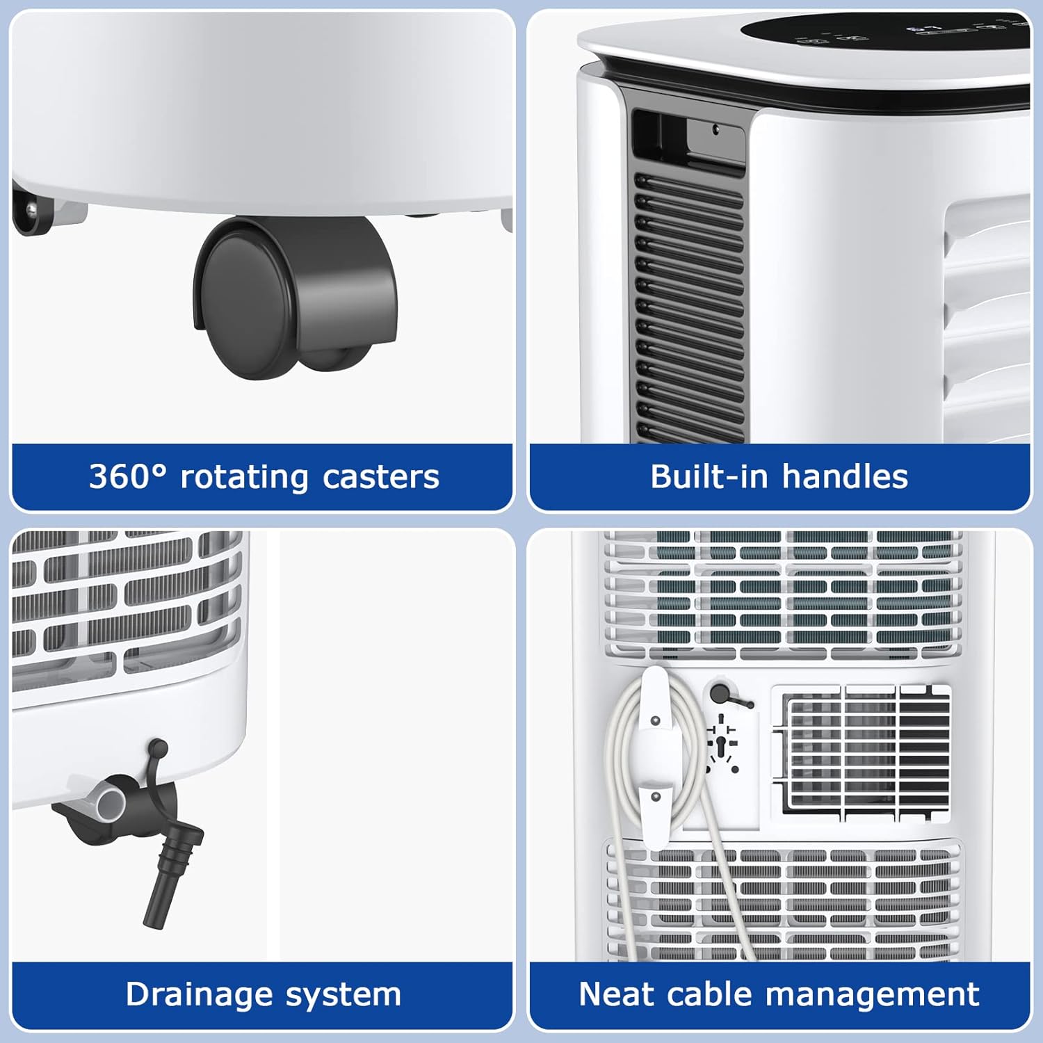 ARLIME Portable Air Conditioners 9000 BTU Cools up to 350 Sq. Ft., Portable AC Unit with Remote Control, Floor Air Conditioner with Window Kit For Room, Office, Dorm, Bedroom