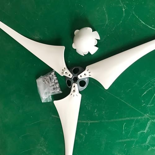 DIY Wind Turbine Blades 3-Pack with Hub & Cover, 580/630mm Accessories for 3-Blade Horizontal Wind Turbines & Small Windmills - Enhance Renewable Energy Projects
