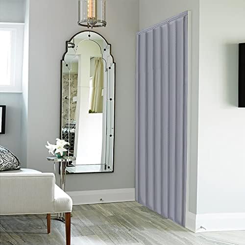Door Curtains,PU Leather Thermal Insulated Door Curtain,Curtain for Door Window,Temporary Door for Hallway,Thermal Insulated Door Curtain,for Air Conditioner Room,Heater Room, Living Room
