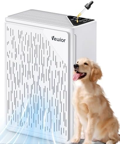 Air Purifiers for Home Large Room up to 2535ft², VEWIOR H13 True HEPA Air Cleaner for Bedroom with PM2.5 Display Auto Air Quality Sensor, Fragrance Diffuser for Wildfire Smoke Pet Hair Dust