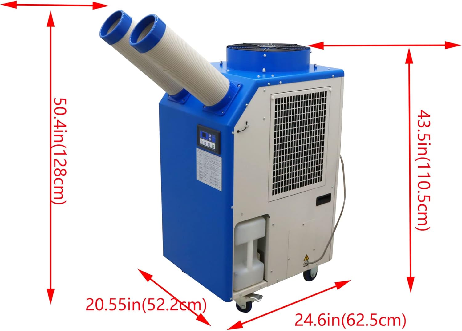 Industrial Air Conditioner Portable Mobile Spot Cooler Industrial Grade Commercial Indoor Outdoor Machine Double Tubes 220V 1800W