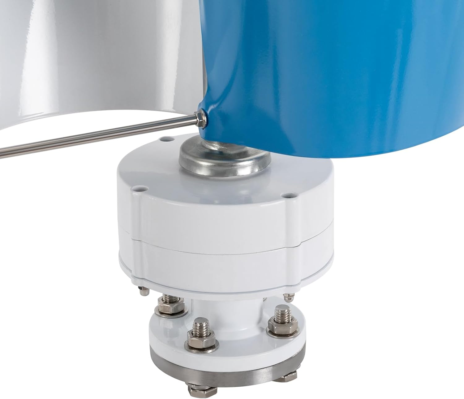 Wind Turbine Generators Kit, 500W Vertical Axis Wind Turbine Generator w/Controller Wind Turbine Power Generation Spiral Principle Permanent Magnet Generator Windmill (12V+White and Blue)