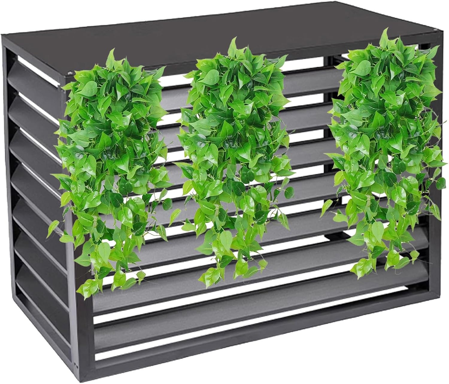 Air Conditioning Window Cover Air Conditioner Fence Screen Outdoor Privacy Ac Covers Fireproof for Outside Units/Hide Air Con(Gray,110 * 80 * 60cm/43 * 31 * 24in)