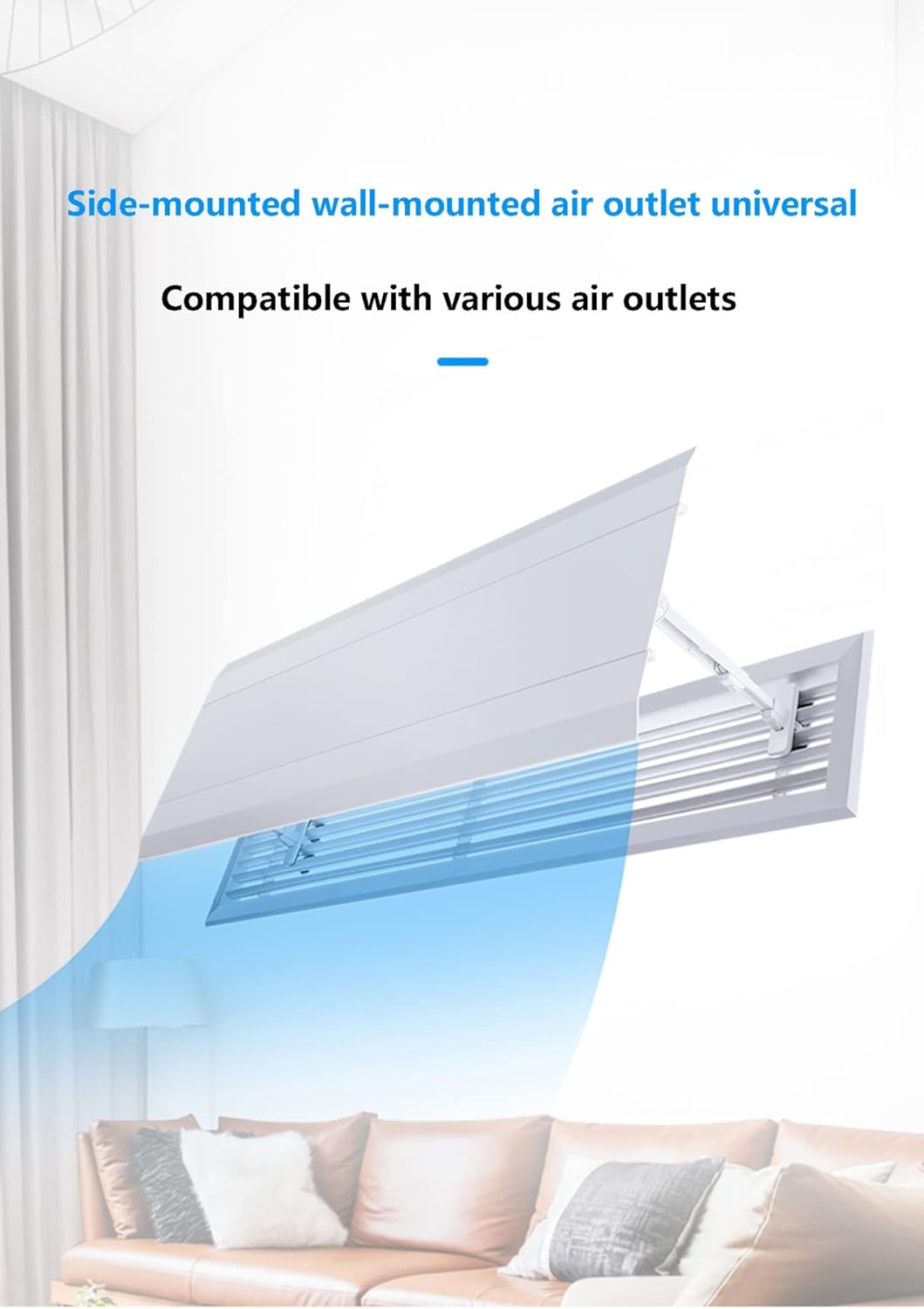 Air conditioning deflector Air Conditioner Wind Shield, Adjustable Air Conditioning Deflector Air Diverter Cover Anti Wind Baffles Anti Direct Blowing Windshield Wind Guide