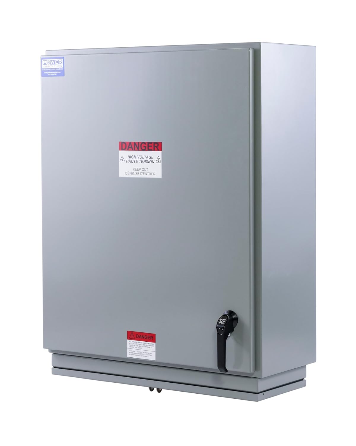 Compact Generator Docking Station, 400 Amp, 277/480 Volts -3 Phase 4 Wire, NEMA 4/12 CAM Lock Input, Series 16 CAM connectors, Color Code BRN/ORG/YEL/WHT/GRN, Portable Power Solution