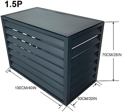 Air conditioner outdoor unit protective cover,Air conditioner outdoor unit aluminum cover,Outdoor unit mini split air conditioner cover,Noise Reduction,Dustproof and waterproof,suitable for outdoor (