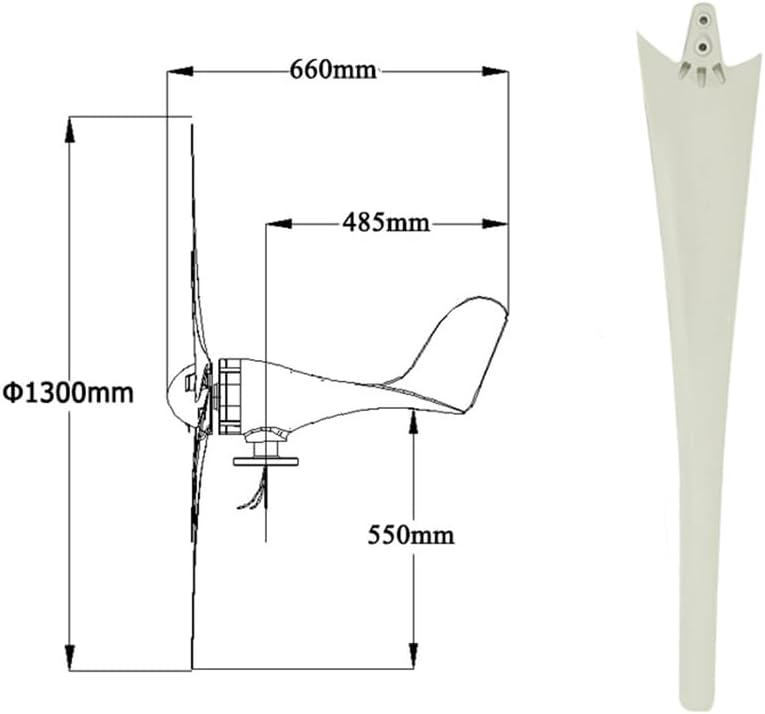 48v, 12000W Noiseless Vertical Wind Turbine Generator Kit,12V 24V 48V 6 Blades Wind Turbines Generator with MPPT Controller Kit for Home Streetlight