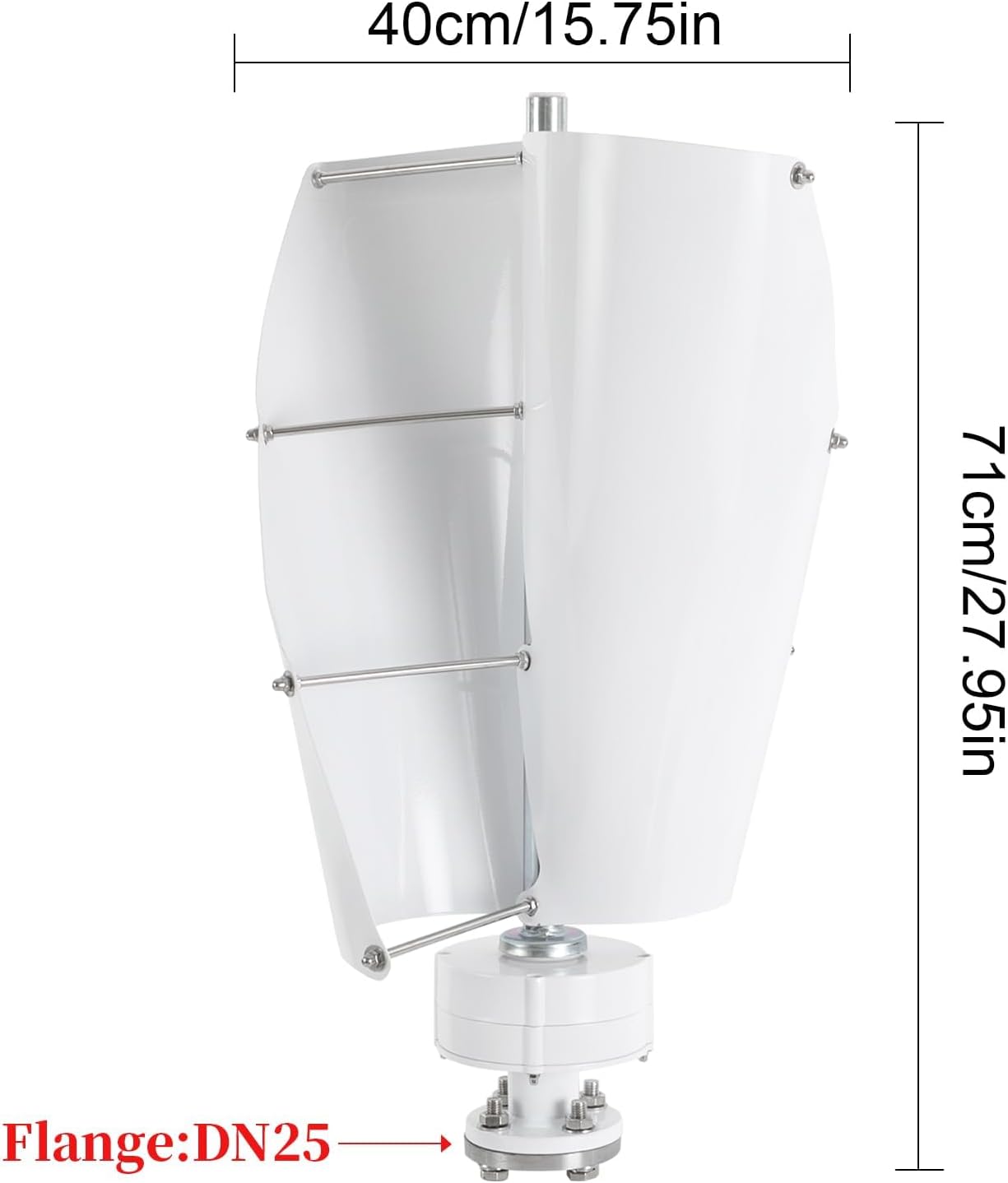 2000W 48V 24V 12V Portable Vertical Wind Power Turbine Generator Kit,Three-Phase AC Permanent Magnet Generators Suitable for Wind and Solar Systems