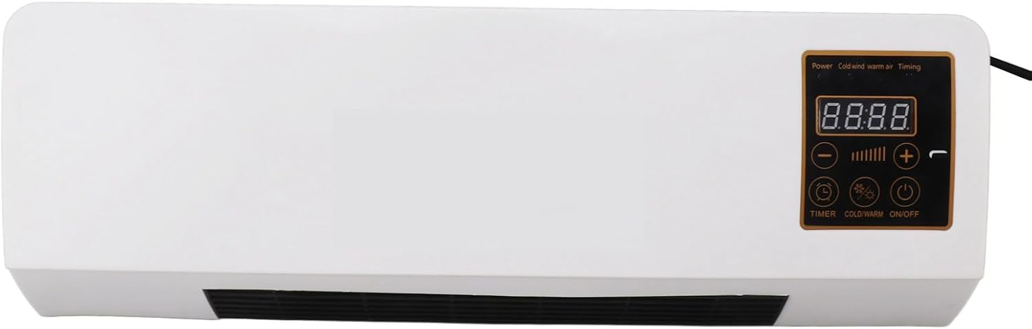 Wall Mounted Heating Machine Dual Use Mobile Small Air Conditioner US Plug 110V Mini Air Conditioner Cooling Heating Fan for Bedroom, Portable Conditioners and Heater Combo Fan