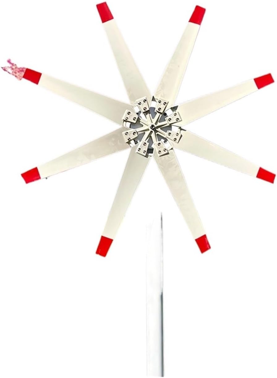 Wind Turbines, 5000W Wind Turbine 12V 24V 48V 8 Blades Free Controller High Efficiency Home Appliance Camping Free Energy Power nerator(White Blades,24V)