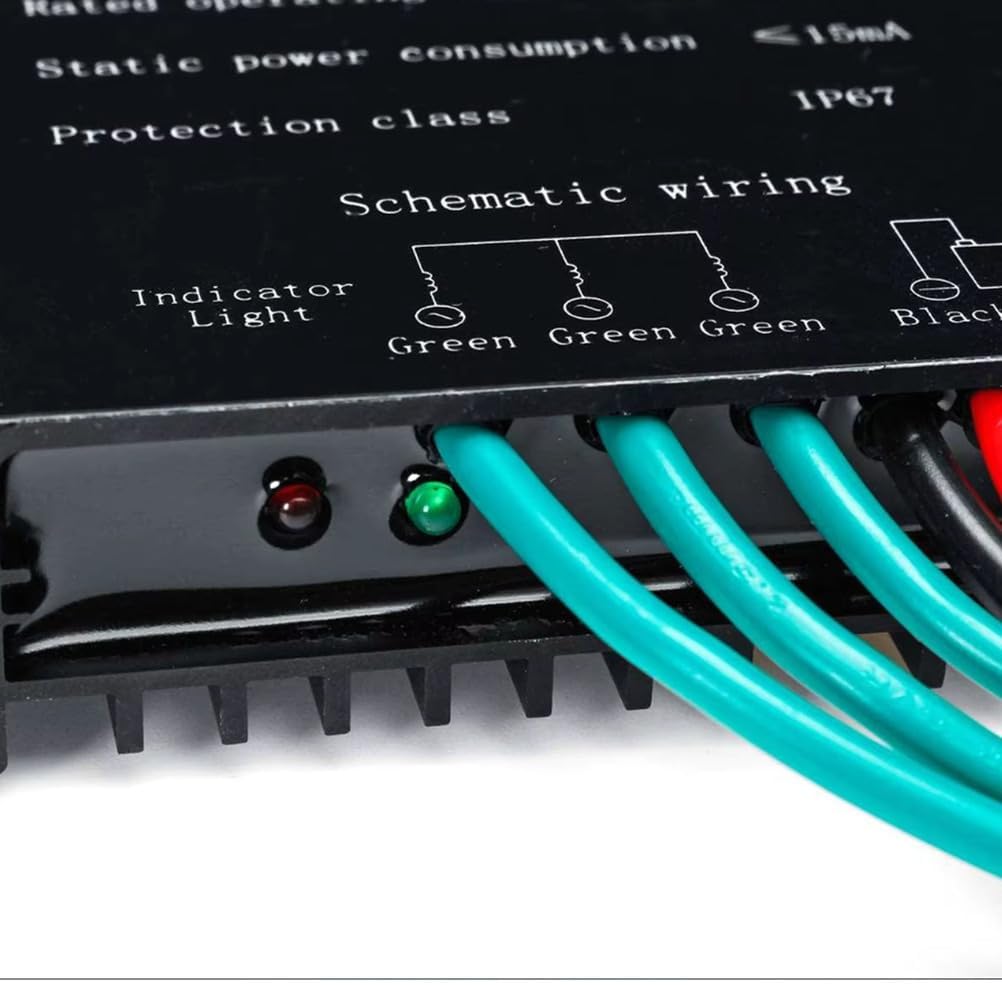 2000W Waterproof Wind Turbine Charge Controller Low Wind Speed DC 12V/24V 48V Wind Generator Battery Charge Controller for Wind Turbine and The Battery,Black,24V