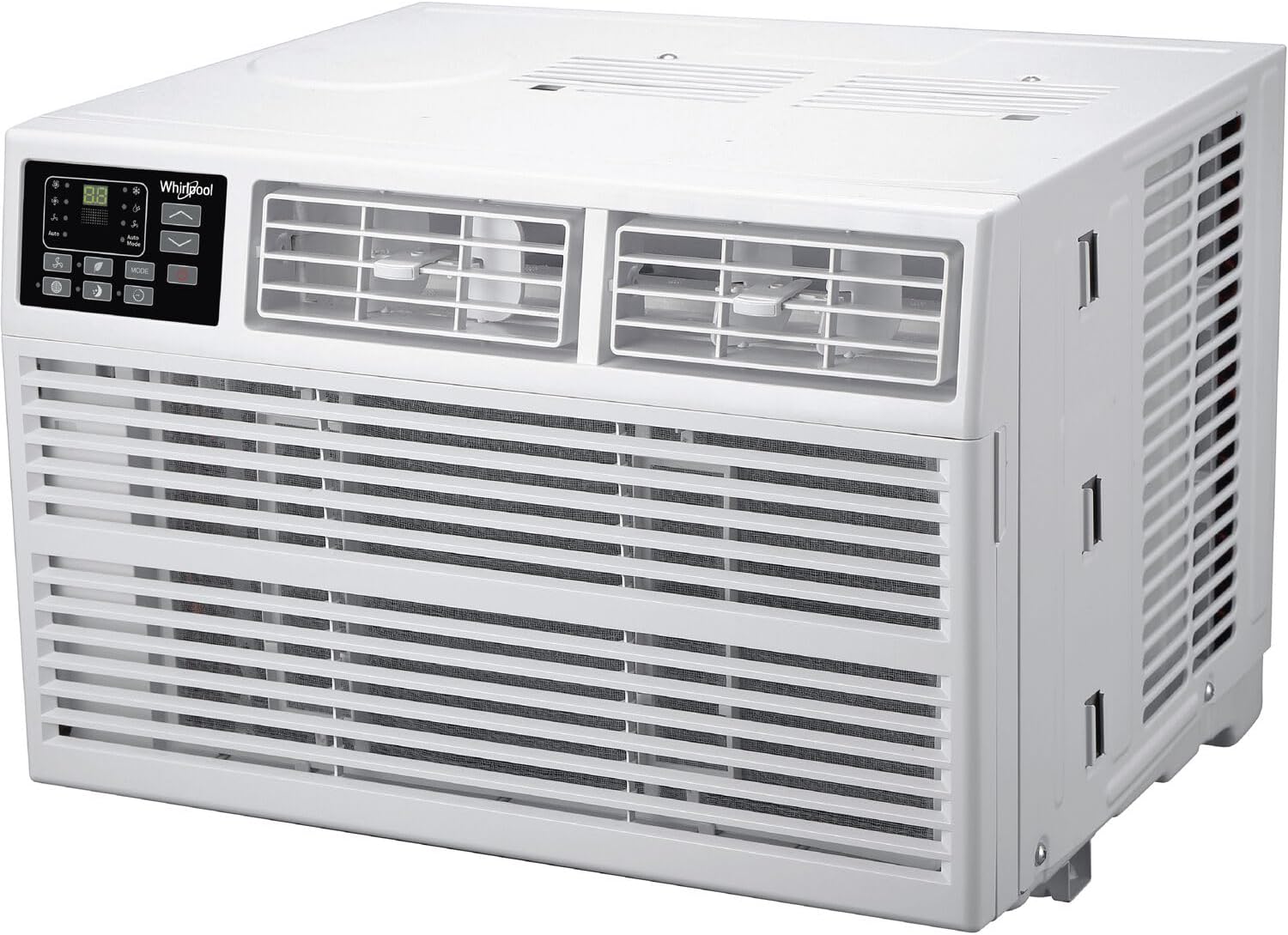 Whirlpool 18,000 BTU 230V Window Air Conditioner with Supplemental Heat, Window Mounted AC Unit with Heater for Apartment, Living Room, Bedroom, Large Rooms up to 1000 Square Feet
