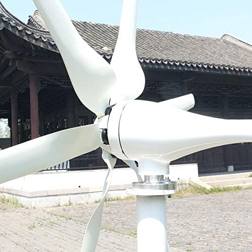 800W Wind Turbine Generator Kit - High Efficiency 6-Blade Wind Power System for 12V/24V/48V, Ideal for Home Energy Solutions & Free Power with Controller
