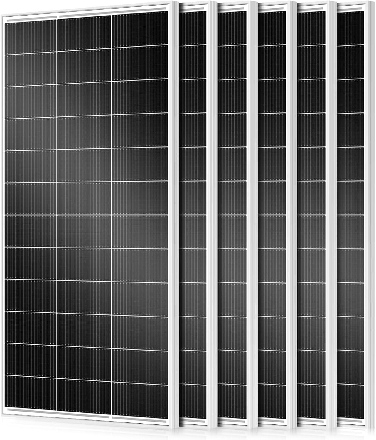 1200 Watt Solar Panel, 6 Pack of 200W Monocrystalline Cell High-Efficiency PV Module, 25% Conversion Rate 12V Solar Panels for Homes Camping RV Battery Boat Caravan and Other Off-Grid Applications